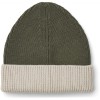 Donkergroene gebreide muts - Ezra beanie army sandy mix